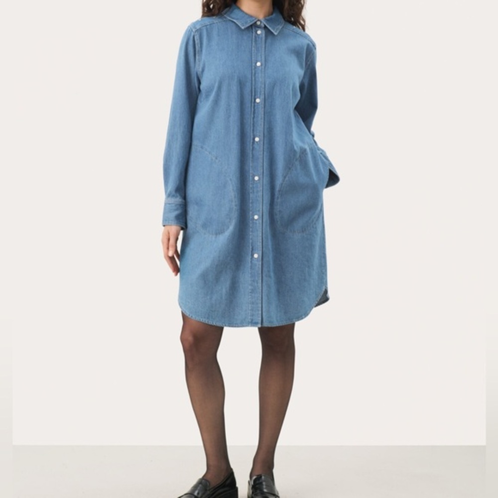 Part two nuria chambray shirt dress